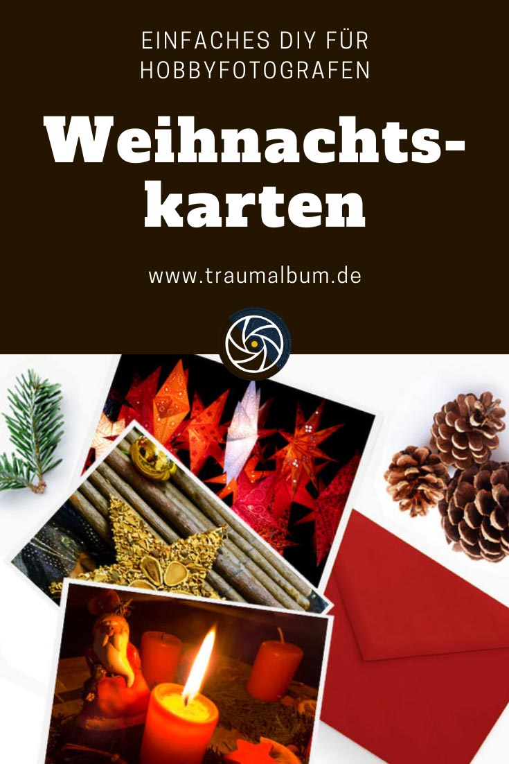 Schnell gemacht und viel persönlicher, als gekaufte Karten: Weihnachtskarten aus eigenen Fotos!