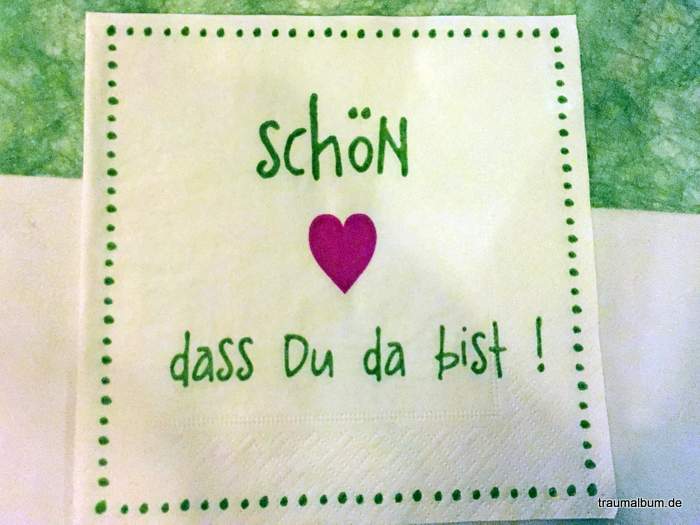 schön dass du da bist