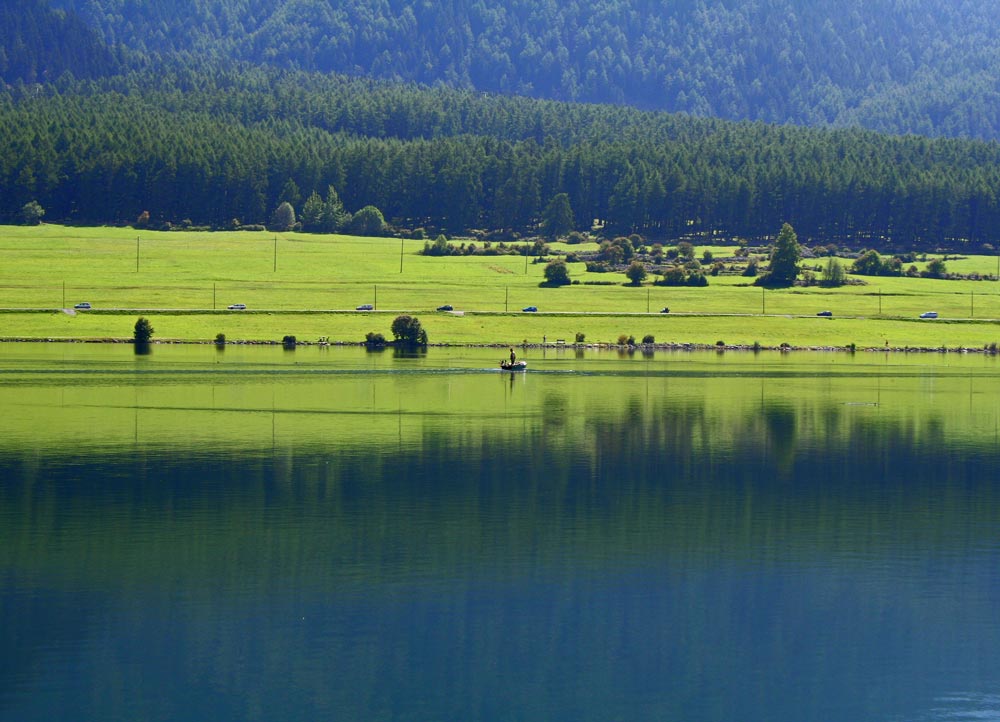 Stille am Reschensee in Südtirol sammlung aqua